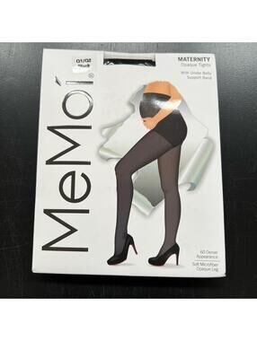 New MeMoi Maternity Opaque Tights in Black with Under Belly Support Q1/Q2